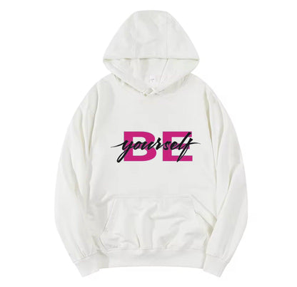 BE YOURSELF,New fashionable round neck hoodie