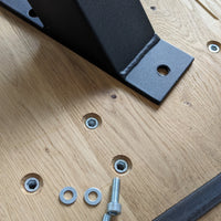 Esstisch mit Ansteckplatten, 160 (240) x90cm, Eiche massiv Baumkante und Spidergestell