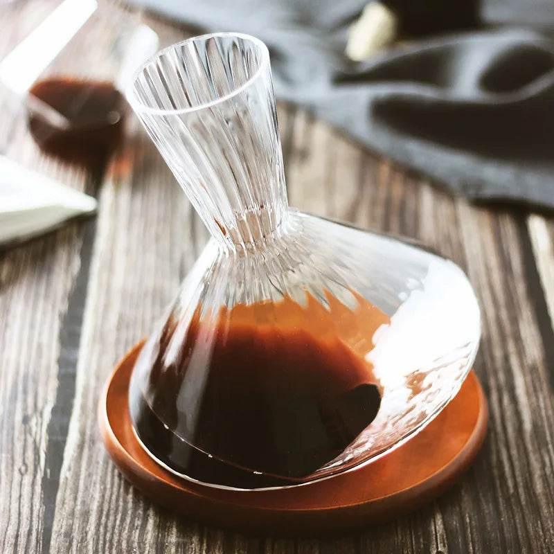 Exklusiver rotierender Kristallglas Wein Dekanter (1 Liter)