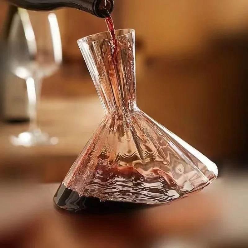 Exklusiver rotierender Kristallglas Wein Dekanter (1 Liter)