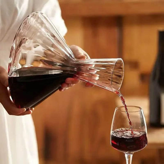 Exklusiver rotierender Kristallglas Wein Dekanter (1 Liter)