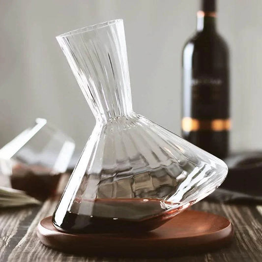 Exklusiver rotierender Kristallglas Wein Dekanter (1 Liter)
