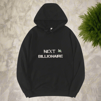 Motivational Line,NEXT BILLIONAIRE,New fashionable round neck hoodie