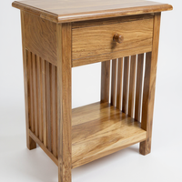 Holz Nachtkommode – Beistelltisch Nachttisch Nachtschrank – Vintage-Look aus massiven Teakholz - 50x40x30 cm