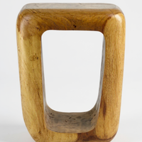 Holzhocker - Beistelltisch Couchtisch - Handgefertigter Hocker aus massivem Suarholz- 50x30x40 cm