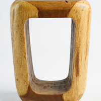 Holzhocker - Beistelltisch Couchtisch - Handgefertigter Hocker aus massivem Suarholz- 50x30x40 cm