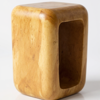 Holzhocker - Beistelltisch Couchtisch - Handgefertigter Hocker aus massivem Suarholz- 50x30x40 cm