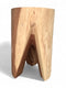 Holzhocker - Beistelltisch Blumenhocker Ablagetisch - Unikat Handgefertigt - Rund stehend aus massivem Suarholz - 45x30x30 cm