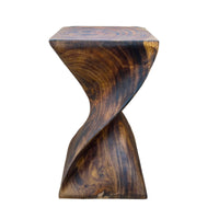 Holzhocker - Edler Beistelltisch Holz - Holz Hocker - Handgefertigter Beistelltisch aus Holz - 50x28x28cm