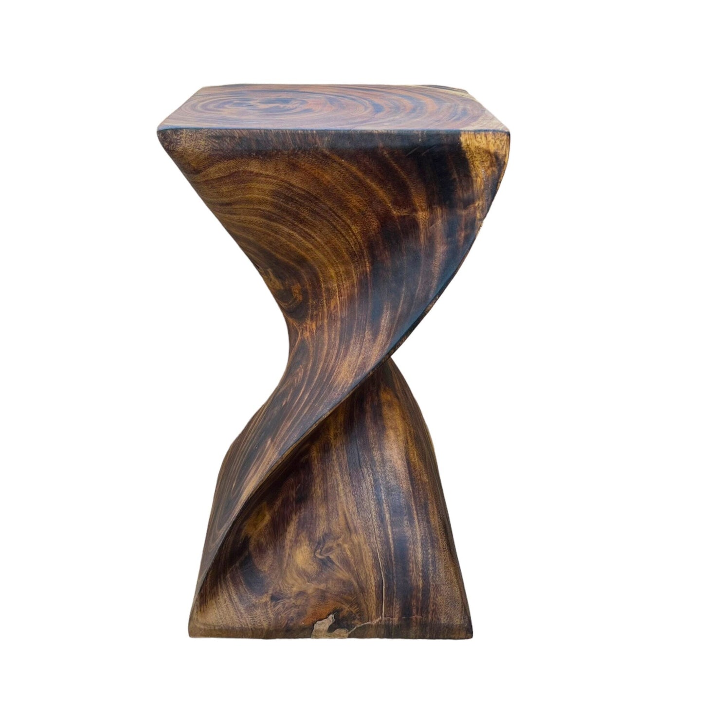 Holzhocker - Edler Beistelltisch Holz - Holz Hocker - Handgefertigter Beistelltisch aus Holz - 50x28x28cm