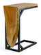 Multifunktionaler Beistelltisch - Couchtisch Ablagetisch - C-Frame – Teakholz - 50x40x20 cm