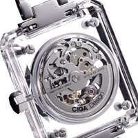 CIGA Design crystal love series elegant skeleton automatic watch for ladies