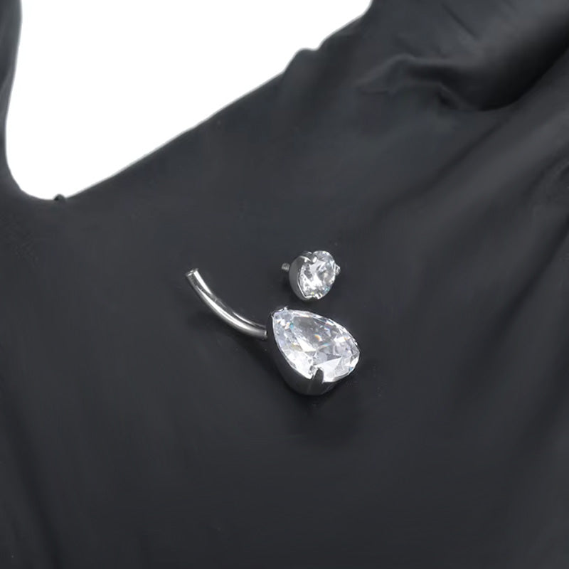 Bauchnabelpiercing Titan Bananabell mit Tropfen