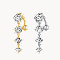 Bauchnabelpiercing Bananabell Titan 4er Zirkonia Drop