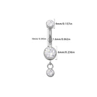 Bauchnabelpiercing Bananabell Titan Zirkonia Zargen-Drop