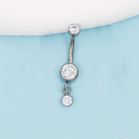 Bauchnabelpiercing Bananabell Titan Zirkonia Zargen-Drop