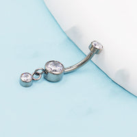 Bauchnabelpiercing Bananabell Titan Zirkonia Zargen-Drop