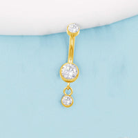 Bauchnabelpiercing Bananabell Titan Zirkonia Zargen-Drop