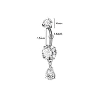 Bauchnabel Titan Bananabell Doppel-Kristall Tropfen