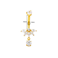 Bauchnabel Titan Bananabell Lotus-Anhänger