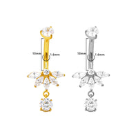 Bauchnabel Titan Bananabell Lotus-Anhänger