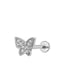 Labret aus Titan mit Schmetterling-Design