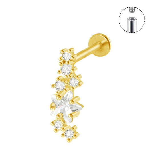 Labret aus TITAN mit Sternschnuppe