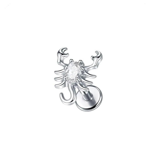 Labret aus Titan mit Skorpion Design