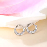 Titan Segmentring Clicker mit doppelter Kristall Reihe