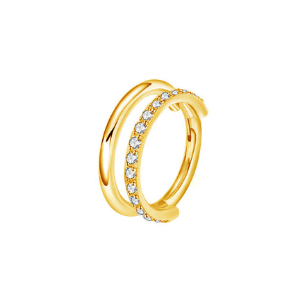 Titan Segmentring Clicker "Crystal Duo" mit  Kristallen