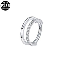 Titan Segmentring Clicker "Crystal Duo" mit  Kristallen