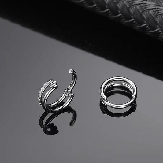 Titan Segmentring Clicker "Crystal Duo" mit  Kristallen