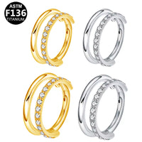 Titan Segmentring Clicker "Crystal Duo" mit  Kristallen