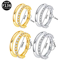 Titan Segmentring Clicker "Crystal Duo" mit  Kristallen