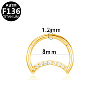 Titan Segmentring Clicker "Luna Spark" mit Kristallen