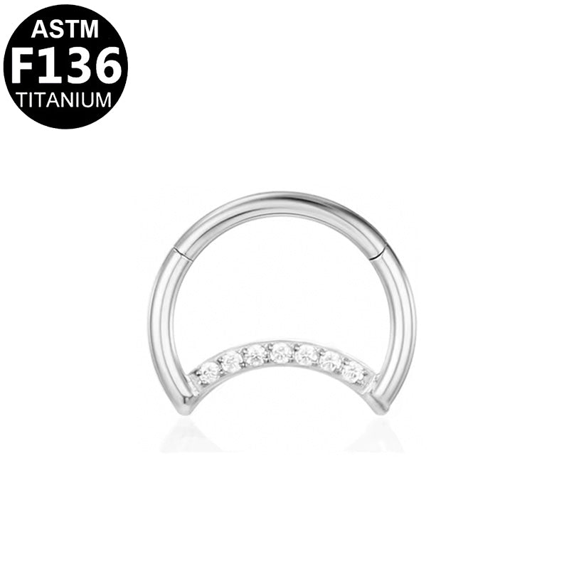 Titan Segmentring Clicker "Luna Spark" mit Kristallen