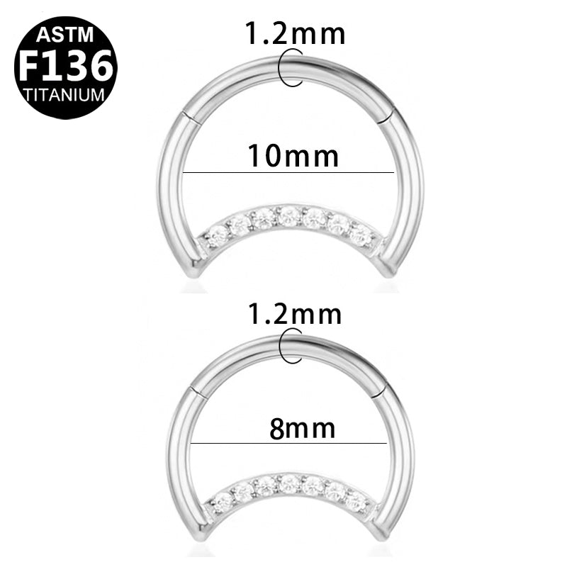 Titan Segmentring Clicker "Luna Spark" mit Kristallen