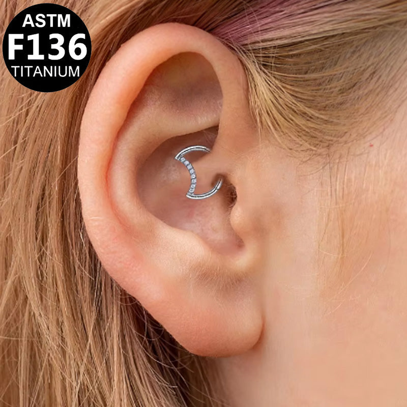 Titan Segmentring Clicker "Luna Spark" mit Kristallen