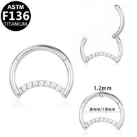 Titan Segmentring Clicker "Luna Spark" mit Kristallen