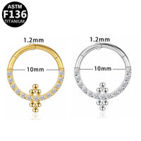 Titan Segmentring Clicker "Ornament Spark" mit Kristallen