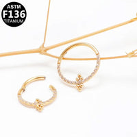 Titan Segmentring Clicker "Ornament Spark" mit Kristallen