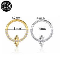 Titan Segmentring Clicker "Ornament Spark" mit Kristallen