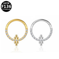 Titan Segmentring Clicker "Ornament Spark" mit Kristallen