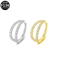 Titan Segmentring Clicker "Double Spark" mit Kristallen