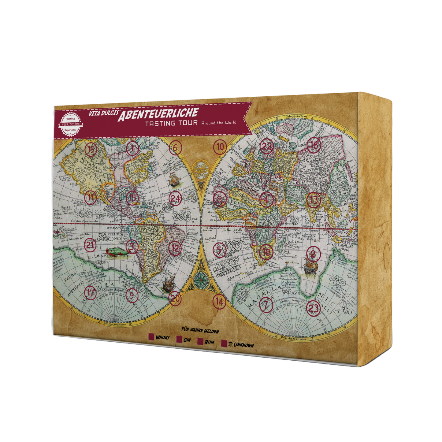 Gin Weltreise Adventskalender - Edition 2025 - Vita Dulcis - 24 x 20 ml