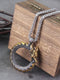 Viking dragon ouroboros necklace stainless steel valknut pendant