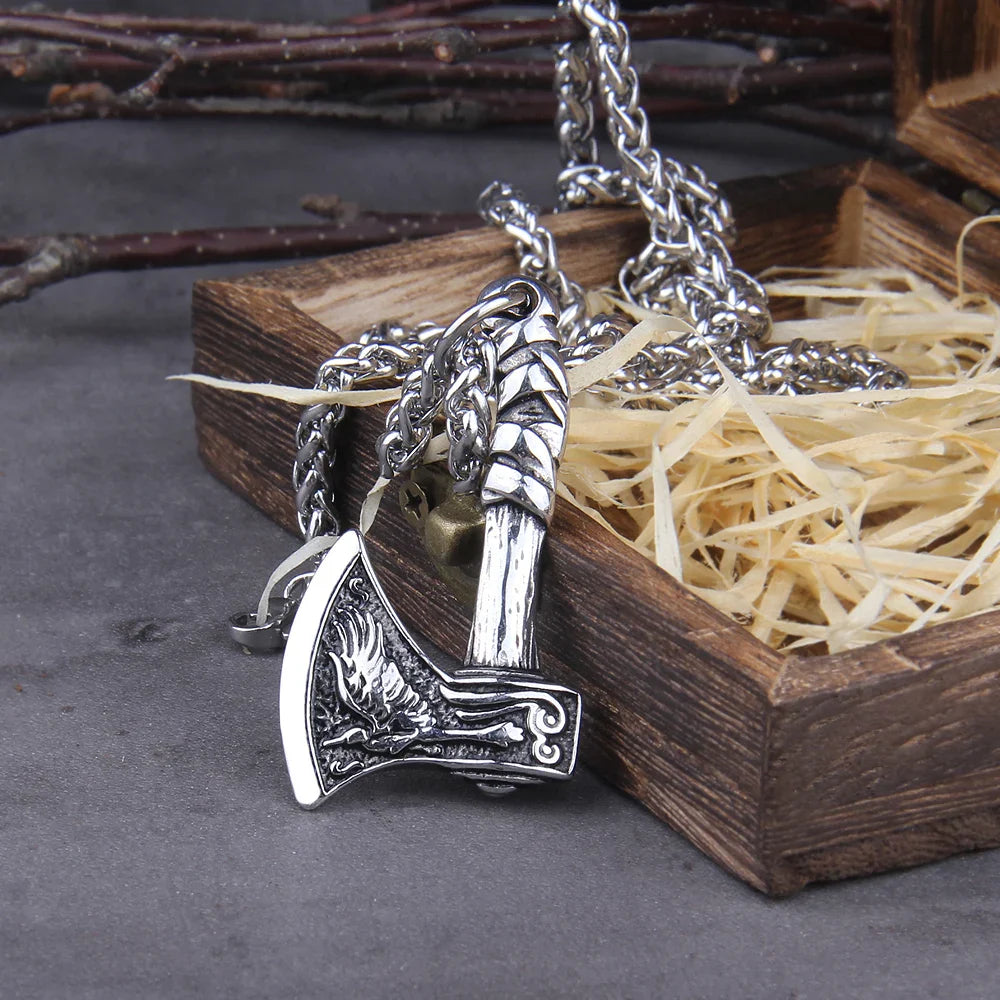 Never fade wolf and raven slavic wild amulet talisman viking necklace jewelry