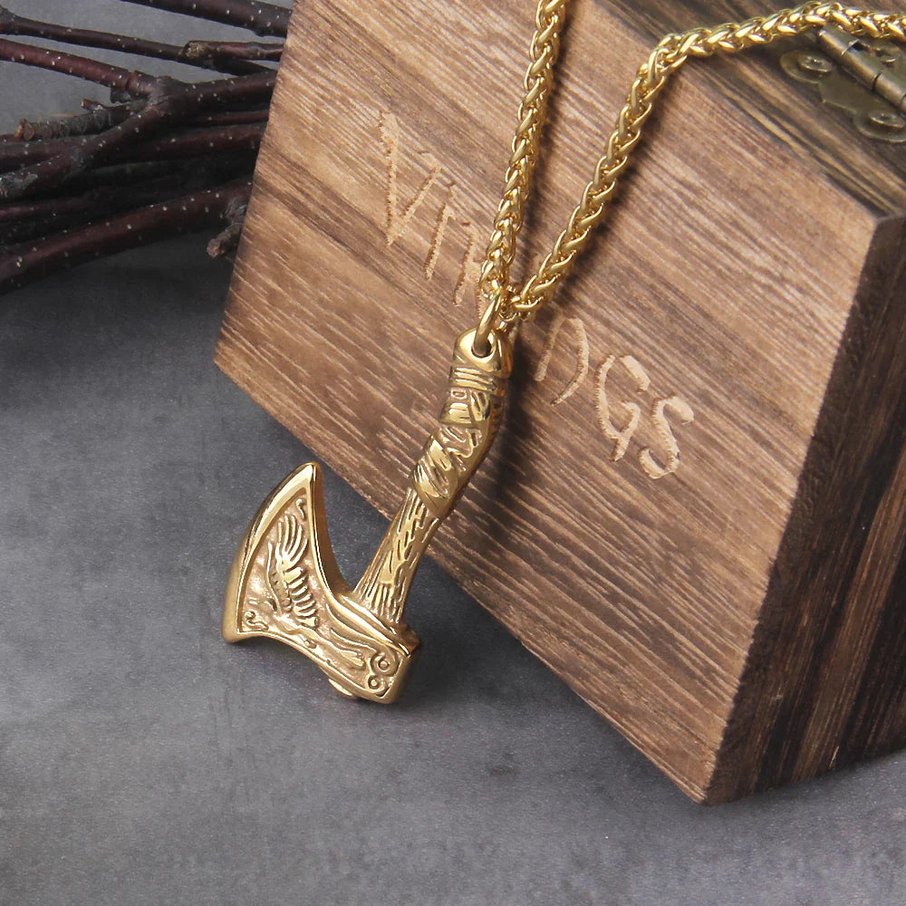 Never fade wolf and raven slavic wild amulet talisman viking necklace jewelry