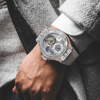 GMT Haofa tourbillon timepiece k9 crystal body sapphire lens day night feature watch