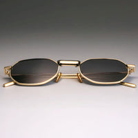 Classic metal steampunk shades – small frame, vintage unisex sunglasses